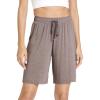 GYS Bamboo Viscose Pajama Shorts for Women Soft Summer Sleep Shorts with Pockets(Camel)