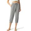 GYS Bamboo Viscose Women Capri Pajama Pants Comfy Jogger Lounge Pants with Pockets(Heather Grey)