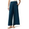 GYS Bamboo Viscose Women’s Pajama Bottoms Wide Leg Lounge Pants with Pockets(Ink Blue)