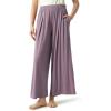 GYS Bamboo Viscose Women’s Pajama Bottoms Wide Leg Lounge Pants with Pockets(Violet)