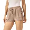 GYS Women’s Pajama Bottoms Soft and Comfy Bamboo-derived Viscose Drawstring Pajama Shorts(Camel)