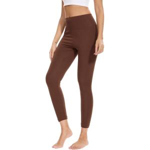 GYS Bamboo Viscose Leggings for Women, High Waisted Workout Gym Yoga Pants, Soft Stretchy Leggings Pants Sweatpants(Coffee)