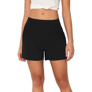 GYS Bamboo Viscose Pajama Shorts for Women, Casual Micro Mini Lounge Shorts, Soft Comfy Sleep Bottoms(Black)