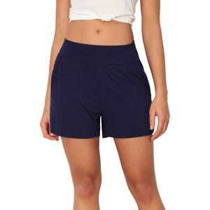 GYS Bamboo Viscose Pajama Shorts for Women, Casual Micro Mini Lounge Shorts, Soft Comfy Sleep Bottoms(Navy)