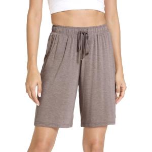 GYS Bamboo Viscose Pajama Shorts for Women Soft Summer Sleep Shorts with Pockets(Camel)