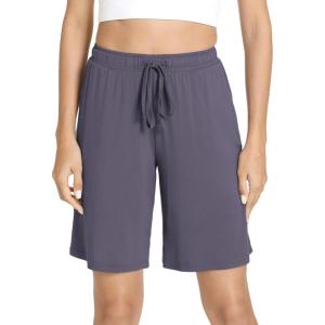 GYS Bamboo Viscose Pajama Shorts for Women Soft Summer Sleep Shorts with Pockets(Dark Grey)
