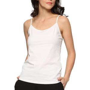 GYS Women’s Bamboo Viscose Camisole Undershirt Adjustable Spaghetti Strap Layering Tank Top(White)