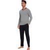 GYS Bamboo Viscose Men’s Pajama Sets Soft Long Sleeve Lounge Sets with Pockets