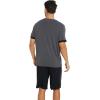 GYS Bamboo Viscose Pajamas for Men Pajamas Set Short Sleeve Sleepwear Top and Shorts Set Soft Pjs Loungewear Set
