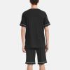 GYS Men’s Bamboo Viscose Pajamas Set Short Sleeve Top and Shorts Pjs Sleep Set Soft Two-Piece Sleepwear with Pockets