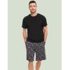 GYS Men’s Pajama Sets, Ultra Soft Bamboo Viscose Sleepwear, Short Sleeve Shirts and Shorts Loungewear Pjs Set with Pockets(Black/Camouflage)