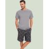 GYS Men’s Pajama Sets, Ultra Soft Bamboo Viscose Sleepwear, Short Sleeve Shirts and Shorts Loungewear Pjs Set with Pockets(Heather Grey/Camouflage)