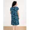 GYS Women’s Nightgowns Bamboo Viscose Soft and Comfy Short Sleeve Pajama Dress(Drawn Flowers)