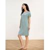 GYS Women’s Nightgowns Bamboo Viscose Soft and Comfy Short Sleeve Pajama Dress(Light Greyish Green)