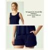 GYS Bamboo Viscose Women’s Pajama Sets Tank Top With Shorts 2 Pieces Lounge Sets(Navy)