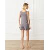 GYS Bamboo Viscose Women’s Pajama Sets Tank Top With Shorts 2 Pieces Lounge Sets(Purplish Grey)
