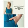 GYS Bamboo Viscose Women’s Pajama Sets Tank Top With Shorts 2 Pieces Lounge Sets(Teal Blue)