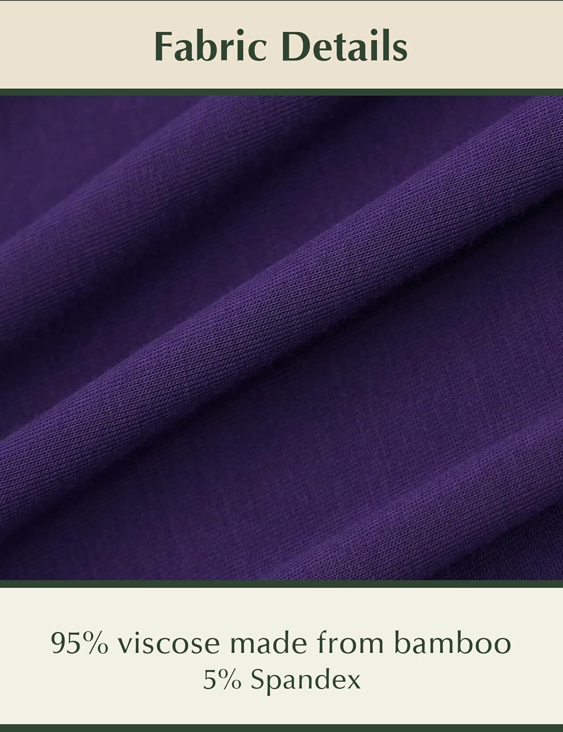 imageGYS Bamboo Viscose Womens Nightgowns Sleeveless Soft Summer Tank Sleepwear with PocketsCrew Neckdeep Purple