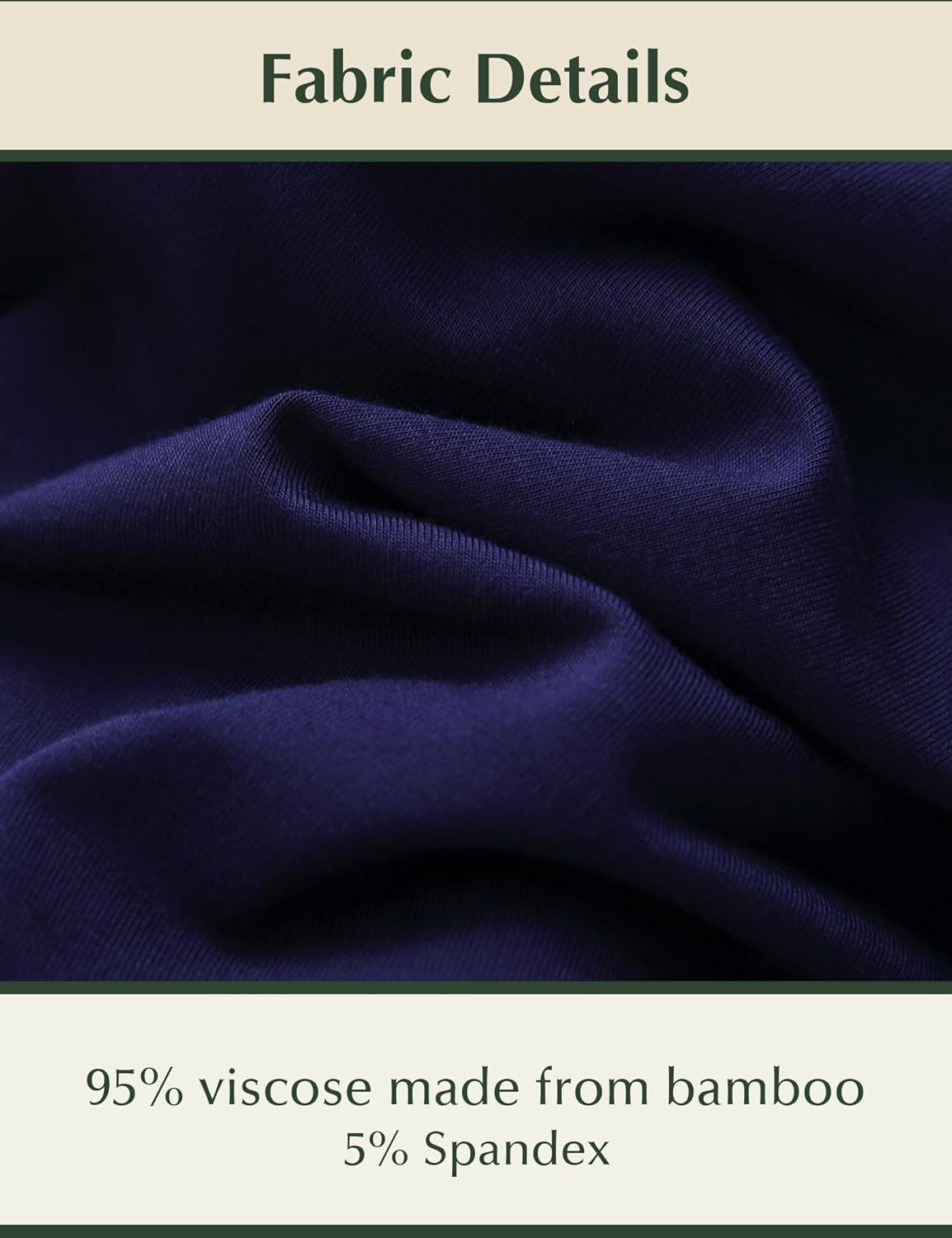 imageGYS Bamboo Viscose Womens Nightgowns Sleeveless Soft Summer Tank Sleepwear with PocketsCrew Necknavy