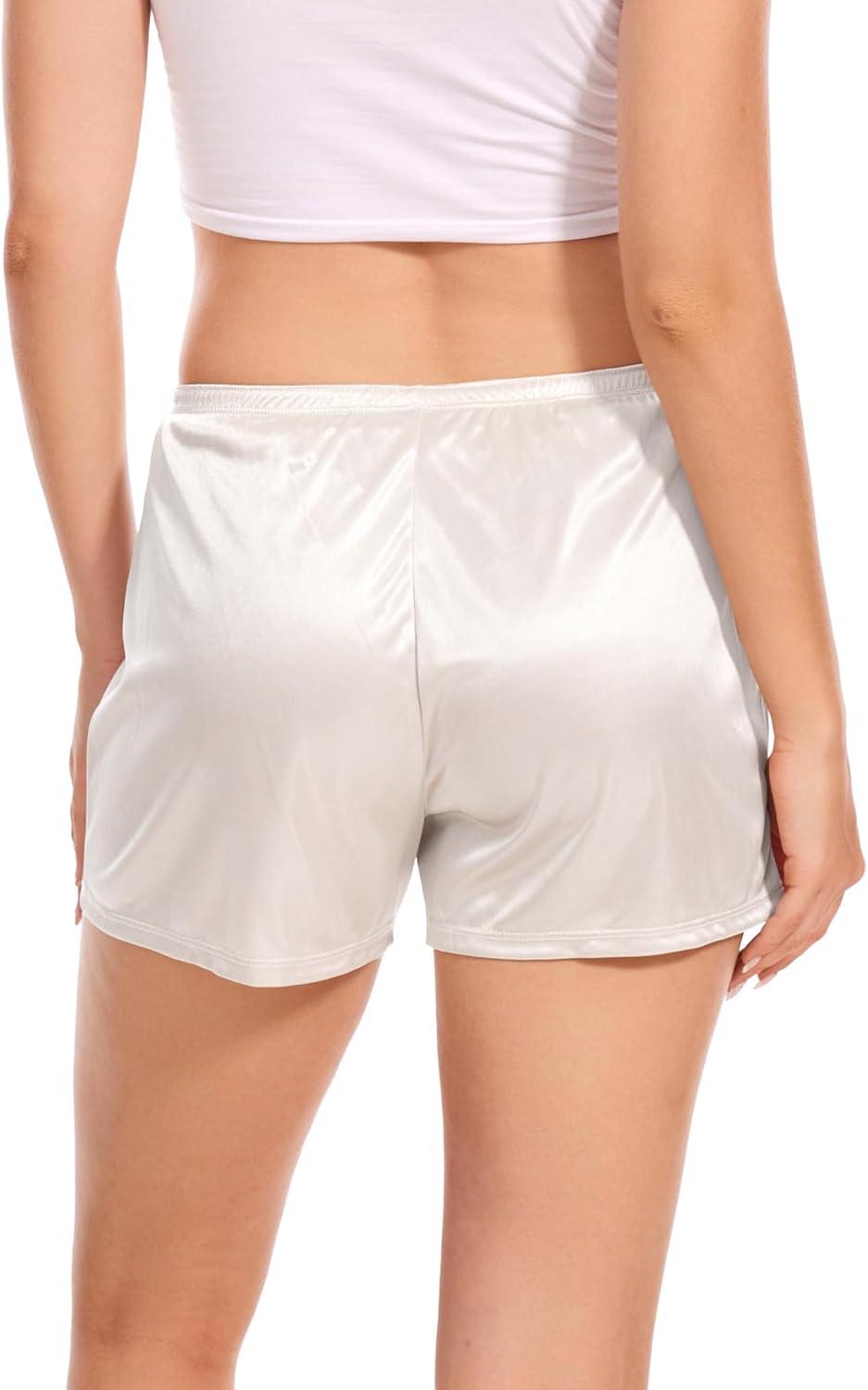 imageGYS Slip Shorts Culotte for Women Underwear Soft and Smooth Anti Chafing PettipantsWhite