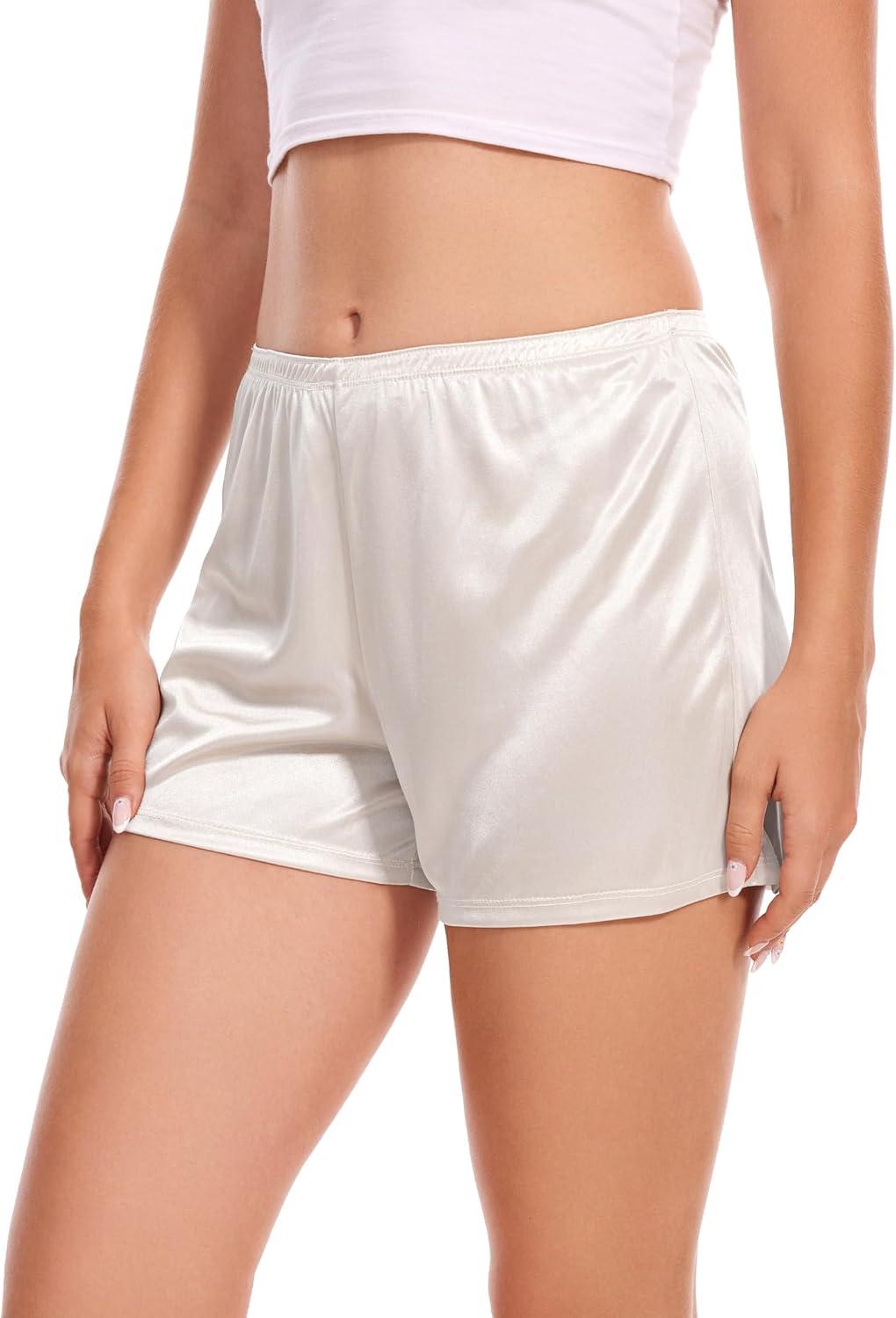 imageGYS Slip Shorts Culotte for Women Underwear Soft and Smooth Anti Chafing PettipantsWhite