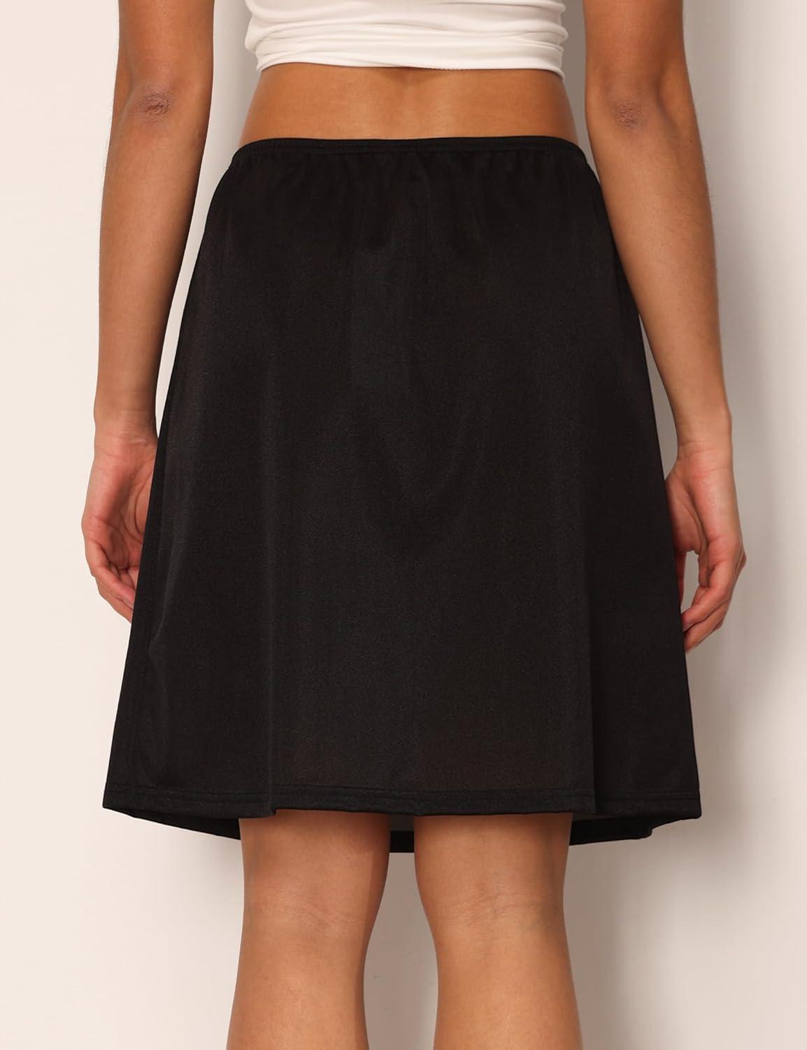 imageGYS Womens Nylon Half Slips for Under Dresses AntiStatic UnderskirtBlack
