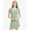 GYS Bamboo Viscose Nightgown for Women Sleepwear Soft Comfy Pajama Dress Short Sleeve Nightshirt Plus Size S-4X(Loden Frost)