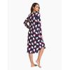 GYS Bamboo Viscose Nightgowns for Women, Soft Long Sleeve V Neck Night Shirts Sleepwear, Below the Knee Long Nightgown Pajama(Santa Claus Navy)
