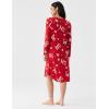 GYS Bamboo Viscose Nightgowns for Women, Soft Long Sleeve V Neck Night Shirts Sleepwear, Below the Knee Long Nightgown Pajama(Xmas Red)