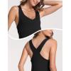 GYS Bamboo Viscose Sleeveless Nightgowns for Women V-neck Wide Strap Sleep Shirt(Black)