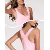 GYS Bamboo Viscose Sleeveless Nightgowns for Women V-neck Wide Strap Sleep Shirt(Pink)