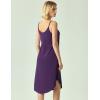 GYS Bamboo Viscose Slip Dress, Sleeveless Nightgown Sleepwear with Pockets, Spaghetti Strap Dresses for Women, Sleep Chemise(Purple)
