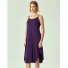 GYS Bamboo Viscose Slip Dress, Sleeveless Nightgown Sleepwear with Pockets, Spaghetti Strap Dresses for Women, Sleep Chemise(Purple)