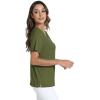 GYS Bamboo Viscose T Shirts for Women, Soft Short Sleeve Pajama Shirt Lounge Top, Comfy Casual Tee(Avocado)