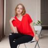 GYS Bamboo Viscose T Shirts for Women, Soft Short Sleeve Pajama Shirt Lounge Top, Comfy Casual Tee(C- Red)