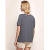 GYS Bamboo Viscose T Shirts for Women, Soft Short Sleeve Pajama Shirt Lounge Top, Comfy Casual Tee(Dark Grey)