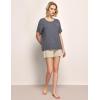 GYS Bamboo Viscose T Shirts for Women, Soft Short Sleeve Pajama Shirt Lounge Top, Comfy Casual Tee(Dark Grey)