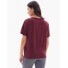 GYS Bamboo Viscose T Shirts for Women, Soft Short Sleeve Pajama Shirt Lounge Top, Comfy Casual Tee(Ficus Red)