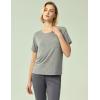 GYS Bamboo Viscose T Shirts for Women, Soft Short Sleeve Pajama Shirt Lounge Top, Comfy Casual Tee(Heather Grey)