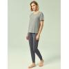 GYS Bamboo Viscose T Shirts for Women, Soft Short Sleeve Pajama Shirt Lounge Top, Comfy Casual Tee(Heather Grey)