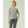 GYS Bamboo Viscose T Shirts for Women, Soft Short Sleeve Pajama Shirt Lounge Top, Comfy Casual Tee(Heather Grey)