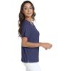 GYS Bamboo Viscose T Shirts for Women, Soft Short Sleeve Pajama Shirt Lounge Top, Comfy Casual Tee(Indigo Blue)