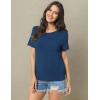 GYS Bamboo Viscose T Shirts for Women, Soft Short Sleeve Pajama Shirt Lounge Top, Comfy Casual Tee(Navy)