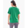 GYS Bamboo Viscose T Shirts for Women, Soft Short Sleeve Pajama Shirt Lounge Top, Comfy Casual Tee(Prasinous)