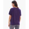 GYS Bamboo Viscose T Shirts for Women, Soft Short Sleeve Pajama Shirt Lounge Top, Comfy Casual Tee(Purple)