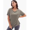 GYS Bamboo Viscose T Shirts for Women, Soft Short Sleeve Pajama Shirt Lounge Top, Comfy Casual Tee(Taupe)