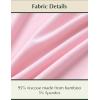 GYS Bamboo Viscose Women’s Nightgowns Classic Short Sleeve V Neck Sleep Dress(Pink)