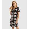 GYS Bamboo Viscose Women’s Nightgowns Classic Short Sleeve V Neck Sleep Dress(Xoxo)