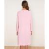 GYS Bamboo Viscose Women’s Nightgowns Long Sleeve Lace V Neck Night Shirts for Sleeping(Pink)