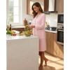 GYS Bamboo Viscose Women’s Nightgowns Long Sleeve Lace V Neck Night Shirts for Sleeping(Pink)